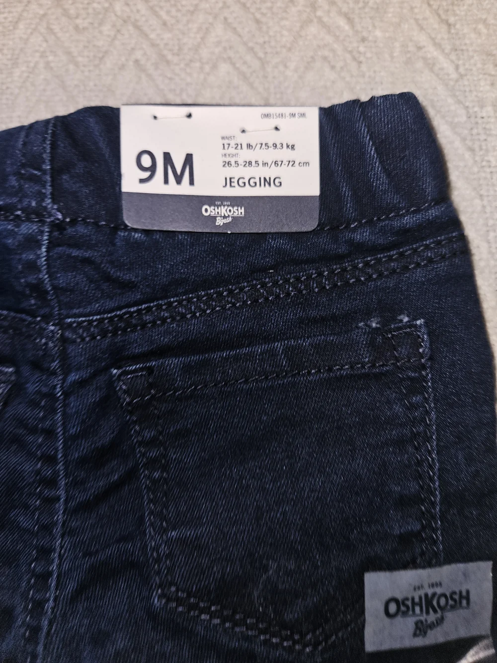 OshKosh B'gosh Dark Blue Stretch Jeans for Baby